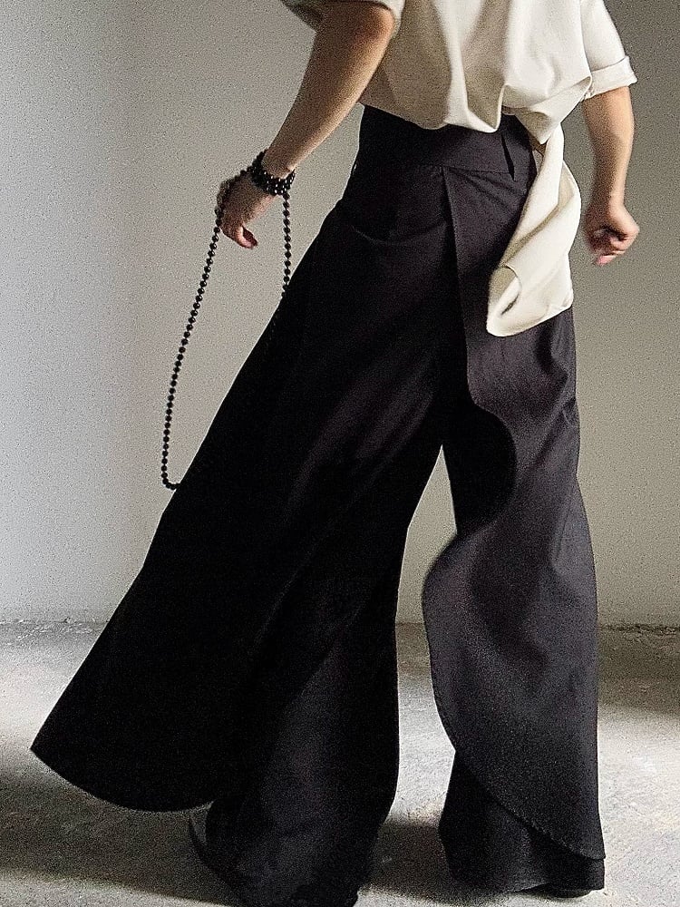 High-Waisted Draped Wide-Leg Ouji Pants - image 2