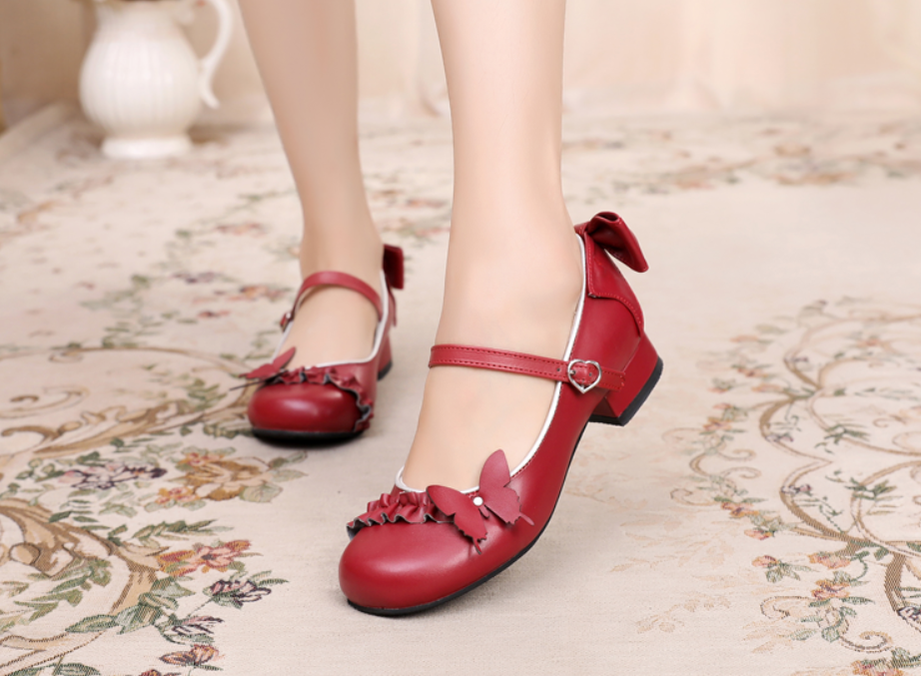 Stand Still and Don't Fly - Daily Sweet Lolita Round Toe Handmade Shoes - image 1