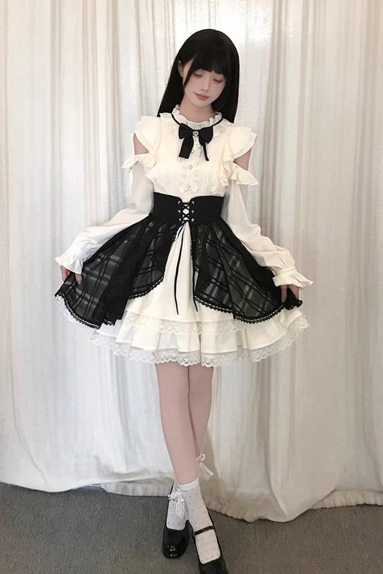 Dark Chocolate Champagne - Sweet Lolita Dress & Overskirt Set - image 7