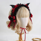 Halloween Gothic Lolita Hairband, Detachable Devil Wings - image 17