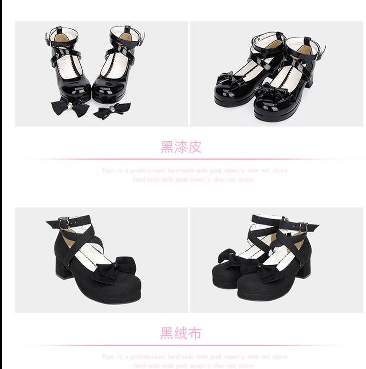 Sweet Lolita Shoes Round Toe Middle Heel - image 10