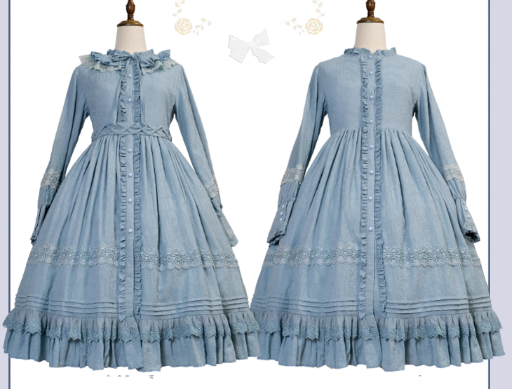 The Spring - Cotton Lolita OP Dress with Long Sleeve - image 22