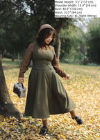 Foggy Forest - Elegant Lolita A-line JSK Dress, Side Pockets - image 16