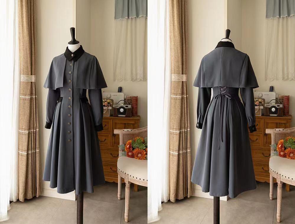 Classic Full Cardigan - Elegant Winter Lolita Coat Dress - image 8