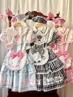 Sweet Butler - Maid Lolita Striped OP Dress, Embroidered Collar - image 5