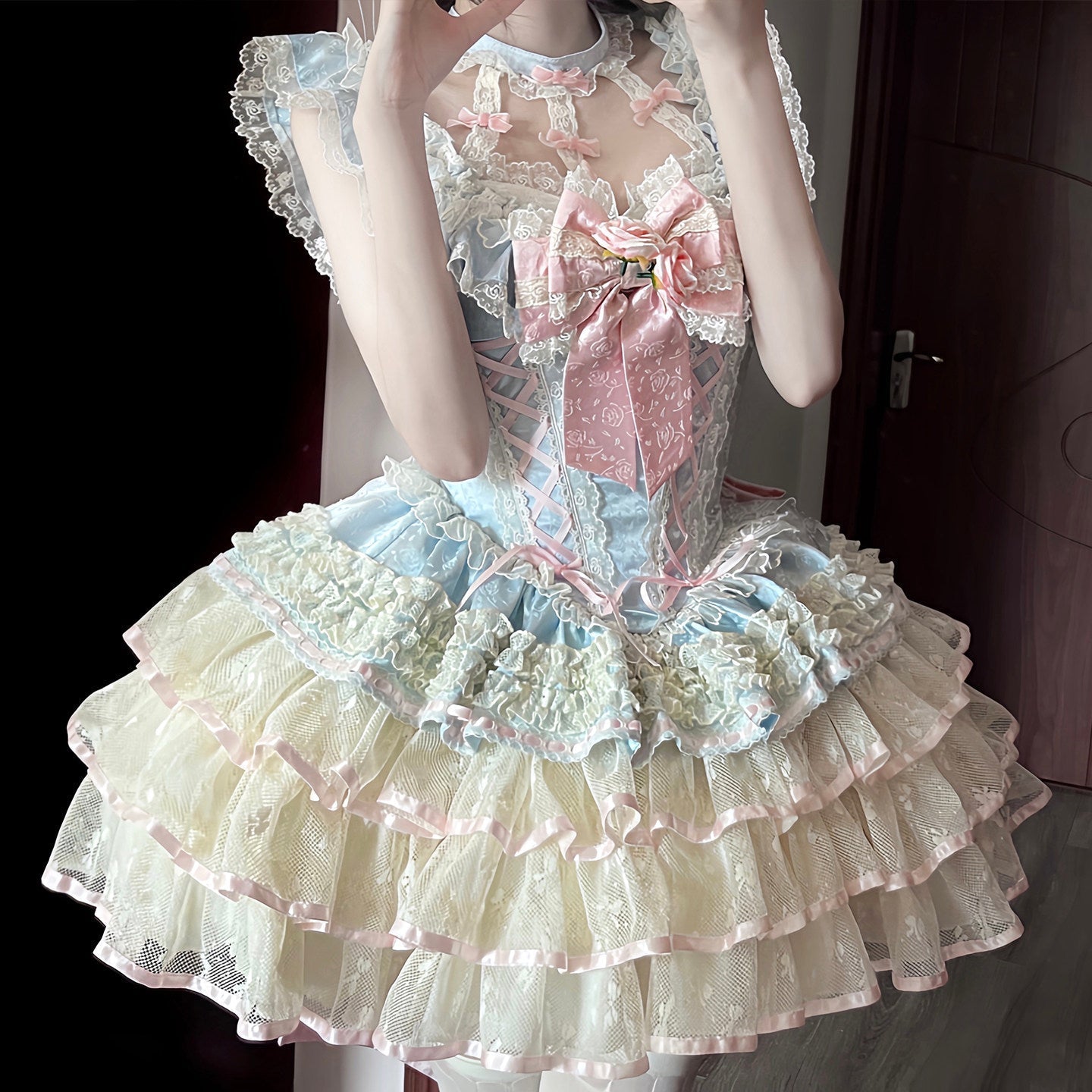 Cupid's Floral Whisper Fairycore Dress and Accessories - image 2