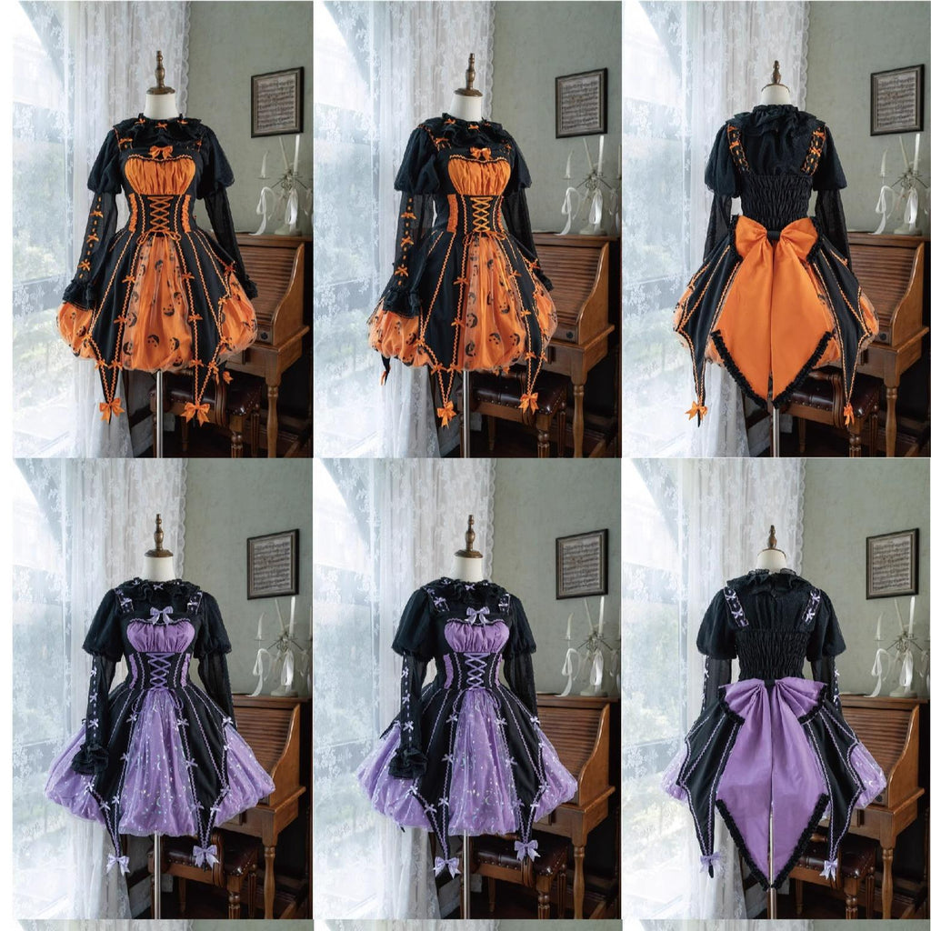 Halloween Gothic Lolita JSK Dress, Pumpkin-inspired Dress - image 39