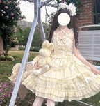 Miss Pearl - Halter Neck Sweet Lolita JSK Dress, Tiered Skirt - image 4