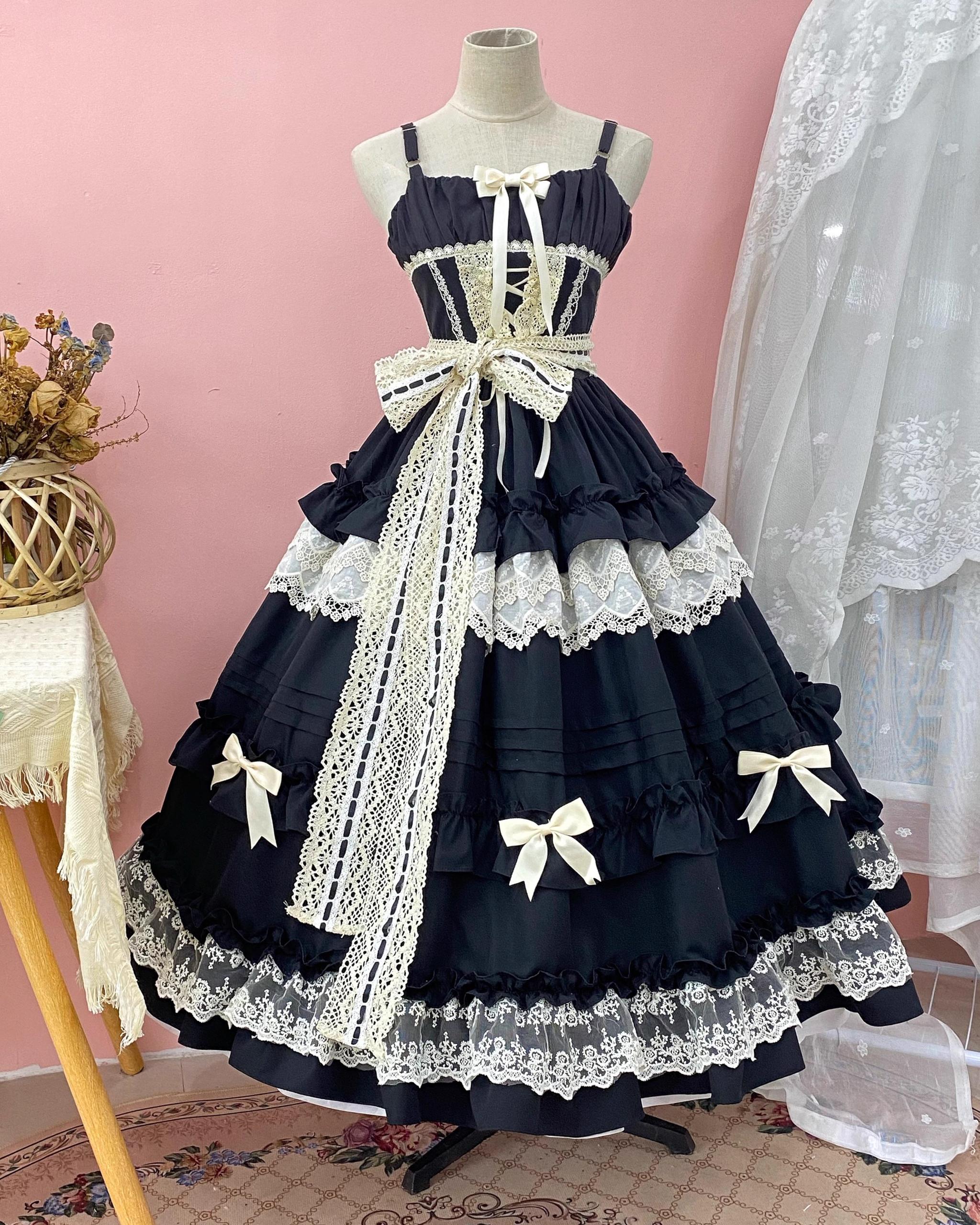 Lilianne Elegant Lolita Ruffled Hem JSK Dress - image 21