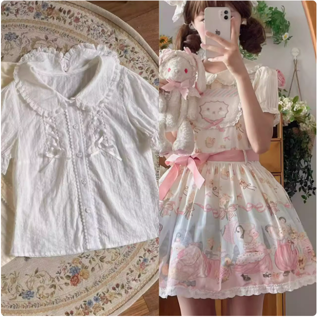 Sheep Pattern Waltz Princess Lolita JSK Salopette - image 17