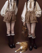Famous Detective Goose - Ouji Lolita Shorts Set, Pockets - image 7