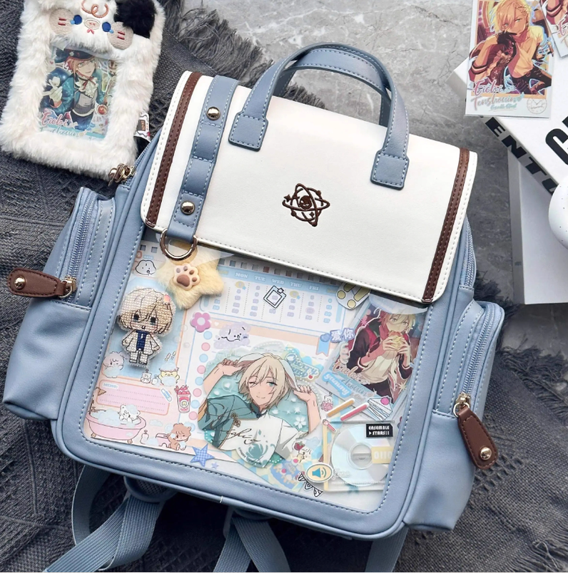 Kawaii Lolita Large-Capacity Ita Backpack with Mini Pocket and Grid Board - image 8