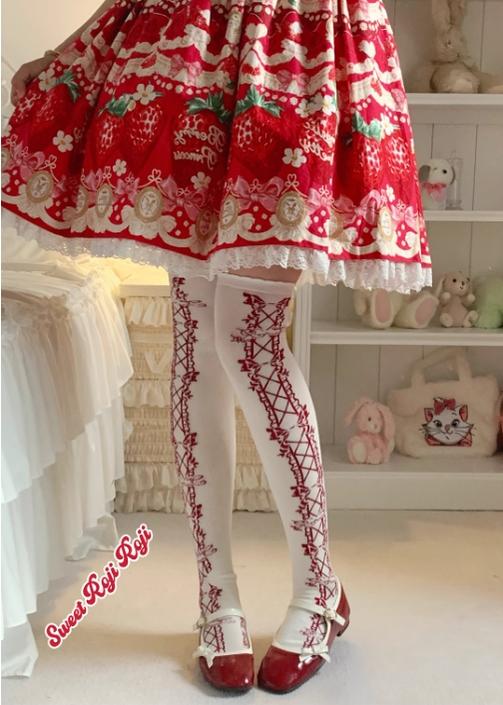 Classic Lolita Socks Autumn Mid-calf Cotton Socks - image 7