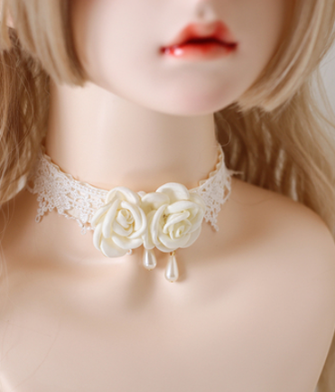 Elegant Lolita Lace Camellia Necklace - image 3