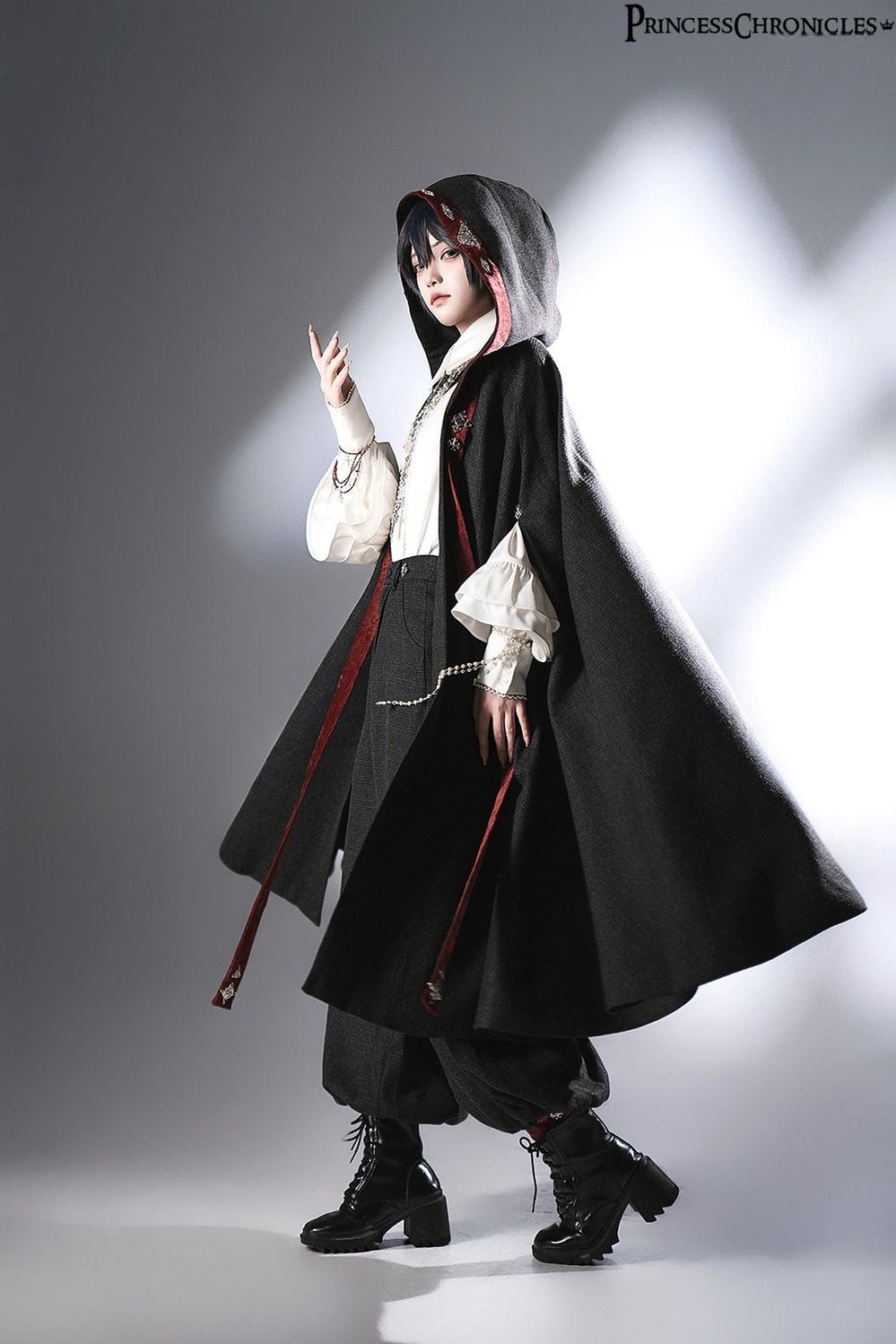 Divine Covenant - Retro Ouji Lolita Pants Suit Male Lolita Long Cape - image 3