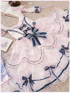 Sweet Bowknot and Embroidery JSK Dress with Lace Trim and Overlay - image 5