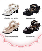 Fairy Godmothe - Preppy Style Flat Shoes Mid Heel Round Toe Lolita Shoes - image 32