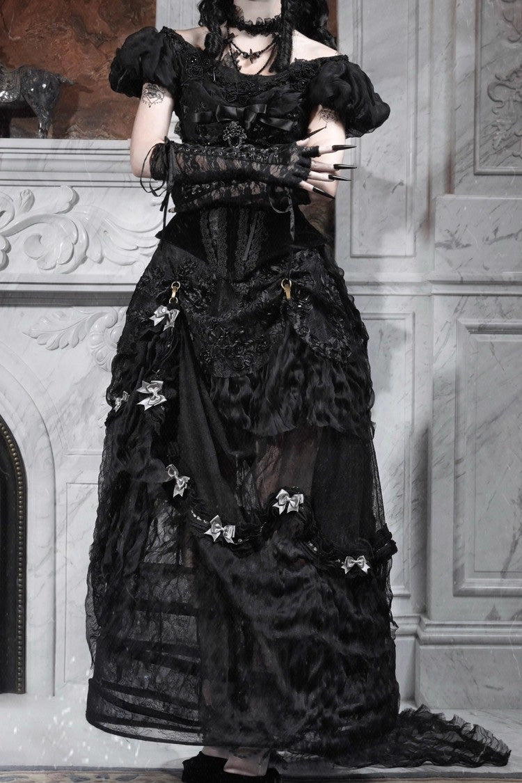 Cupid's Magic Box - Gothic Lolita Long Skirt in Black - image 1