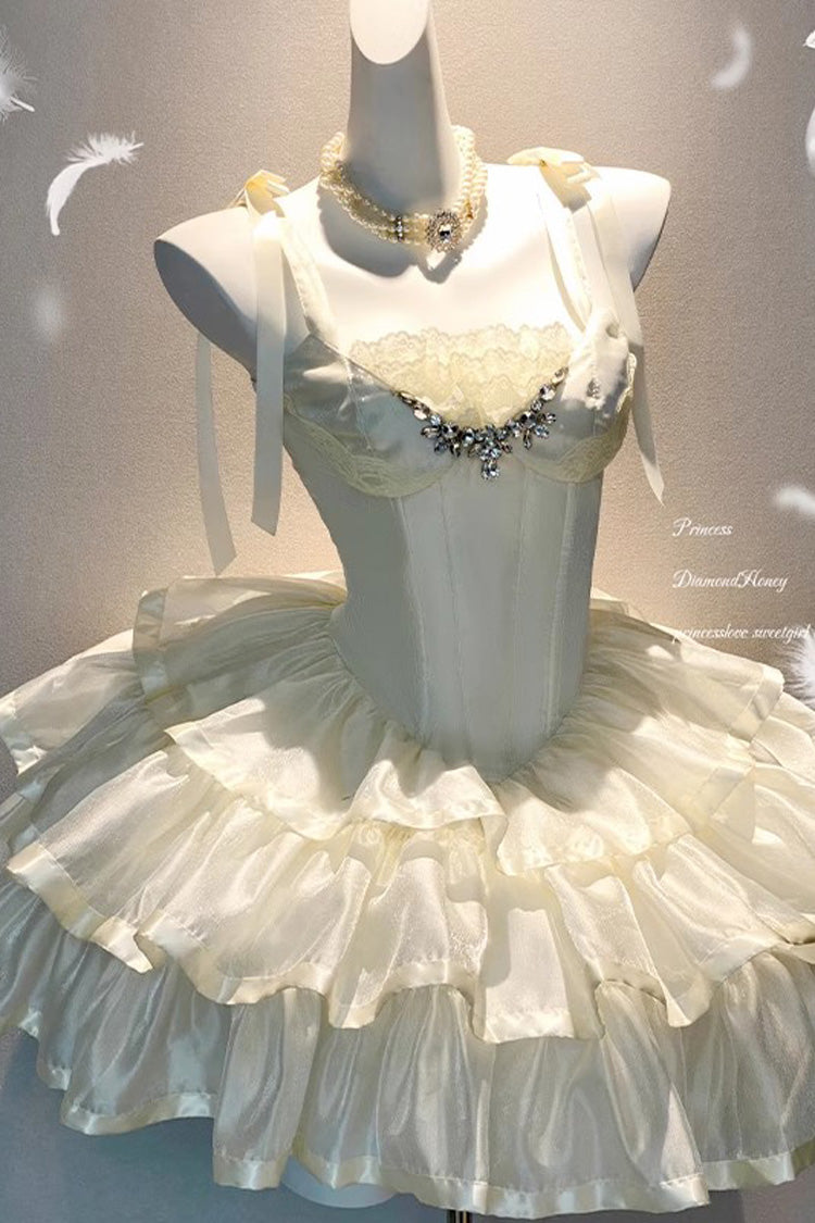 White Triple-Layered Sweet Princess Lolita JSK - image 1