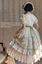 Lily of the Valley - Country Lolita OP Dress, Tiered Ruffles - image 6