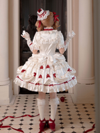 Paria Cream Strawberry Satin Lolita OP Dress and Accessories - image 7