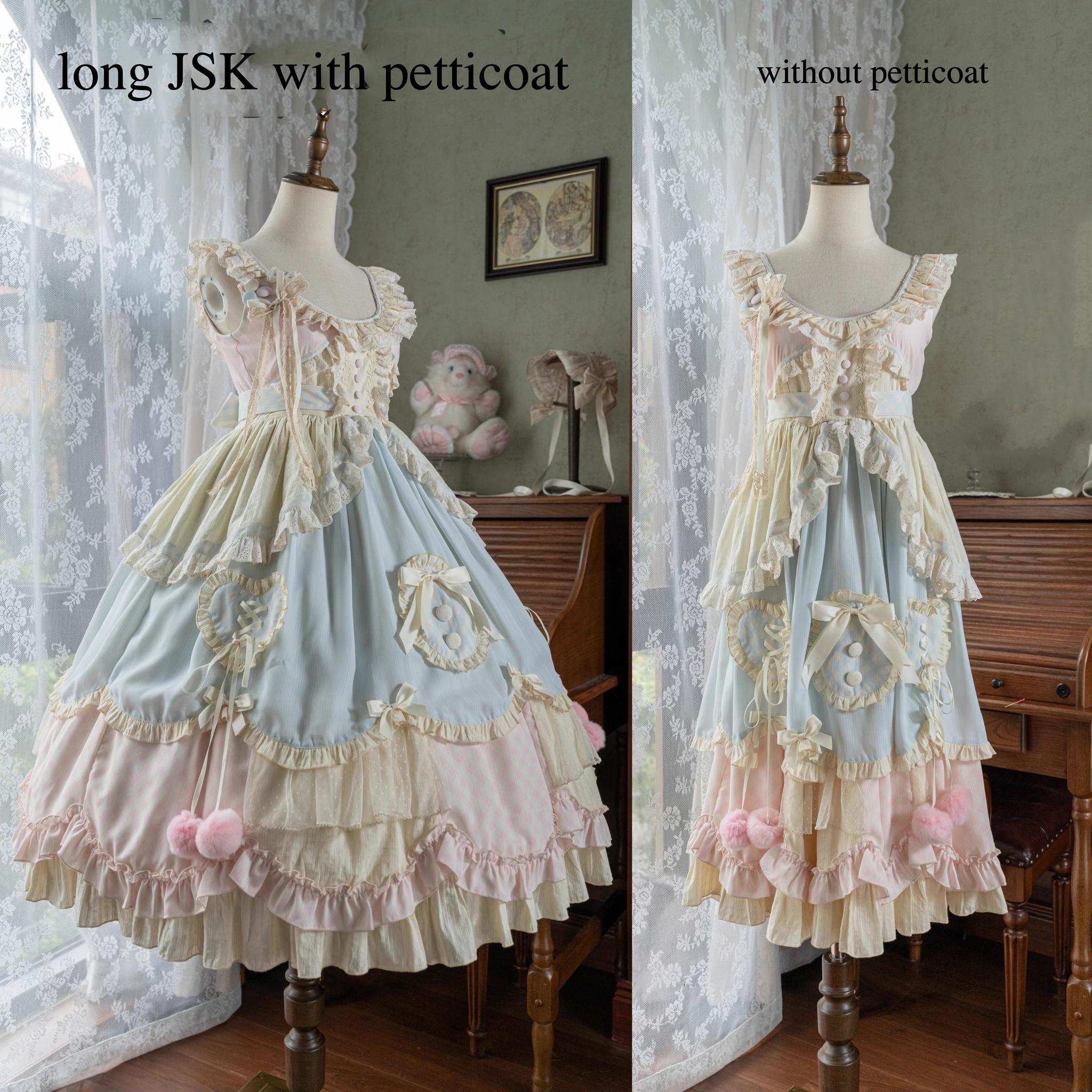 Dreamy Macaron - Sweet Lolita JSK Dress Solid Color Shirt - image 9