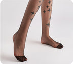 Gothic Lolita Black Gradient Printed Pantyhose - image 5