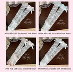 Summer Sweet Lolita Rose Jacquard Bow Socks - image 3
