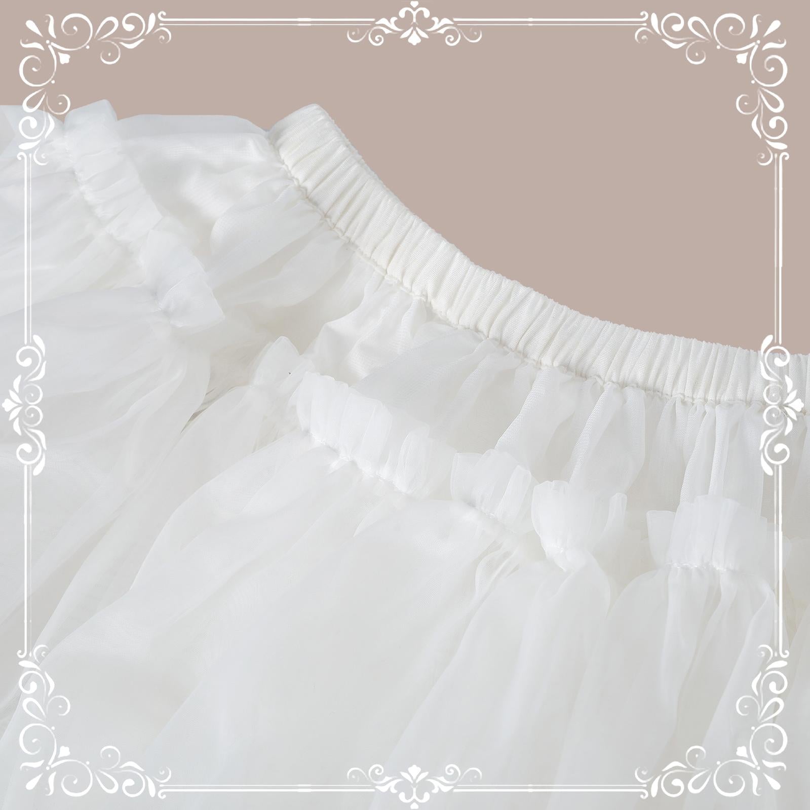 Plus Size Lolita Puffy Petticoat, 18" (45cm) Length, Cotton Lining - image 4