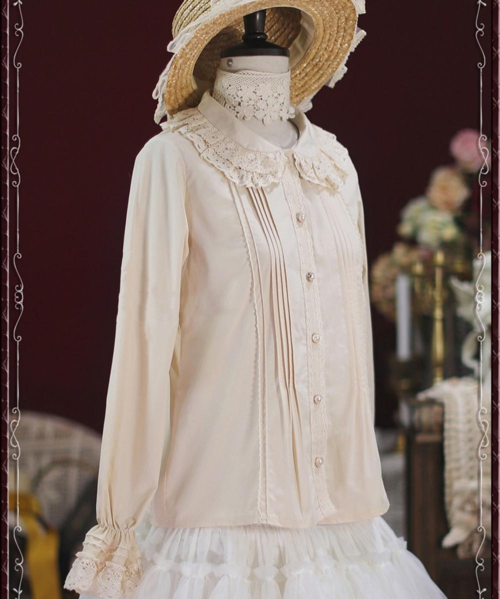Cotton Retro Lace Lolita Blouse - image 6