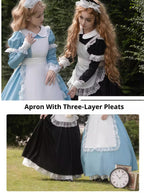 Dream Doll - Plus Size Maid Lolita OP Suit Black and Blue Dress - image 20