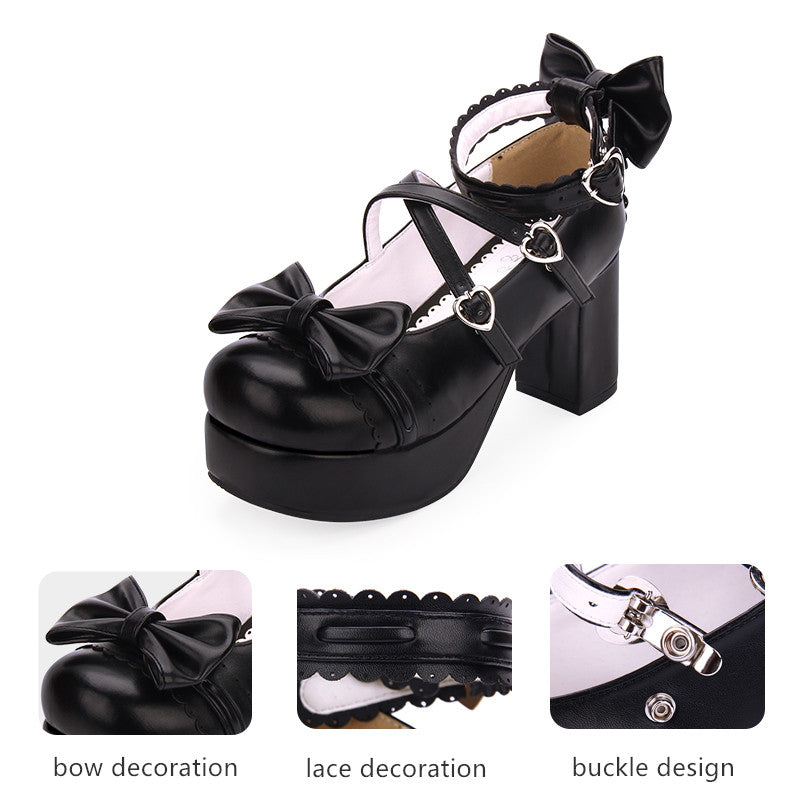 Sweet Lolita Heels Shoes Princess Tea Party Low Cut Shoes - image 7