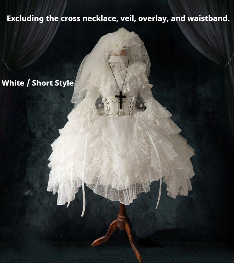 Halloween Gothic Wedding Lolita OP Dress - image 6