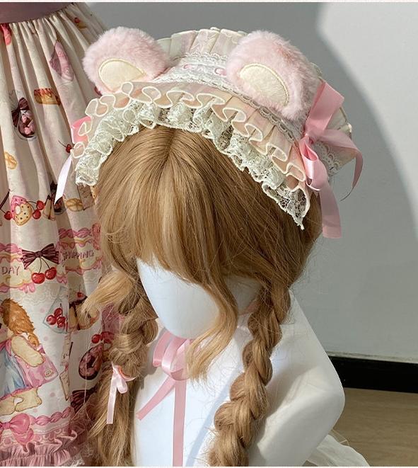 Full Sugar Bakery - Sweet Lolita Puppy Dessert Print OP Dress with Bows and Accessories - image 15
