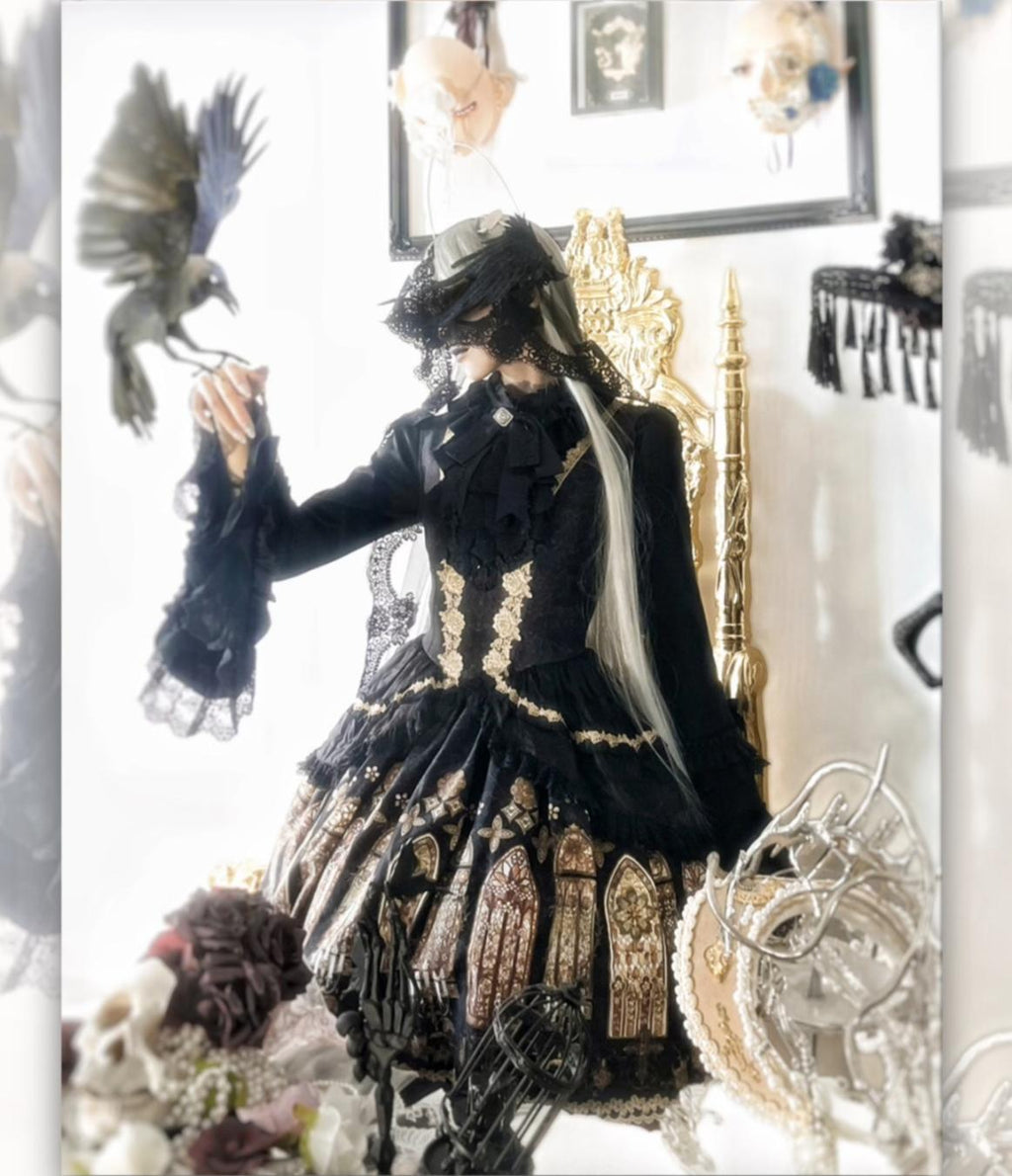 Temple Stained Glass Gothic Lolita JSK and Blouse Set - image 15