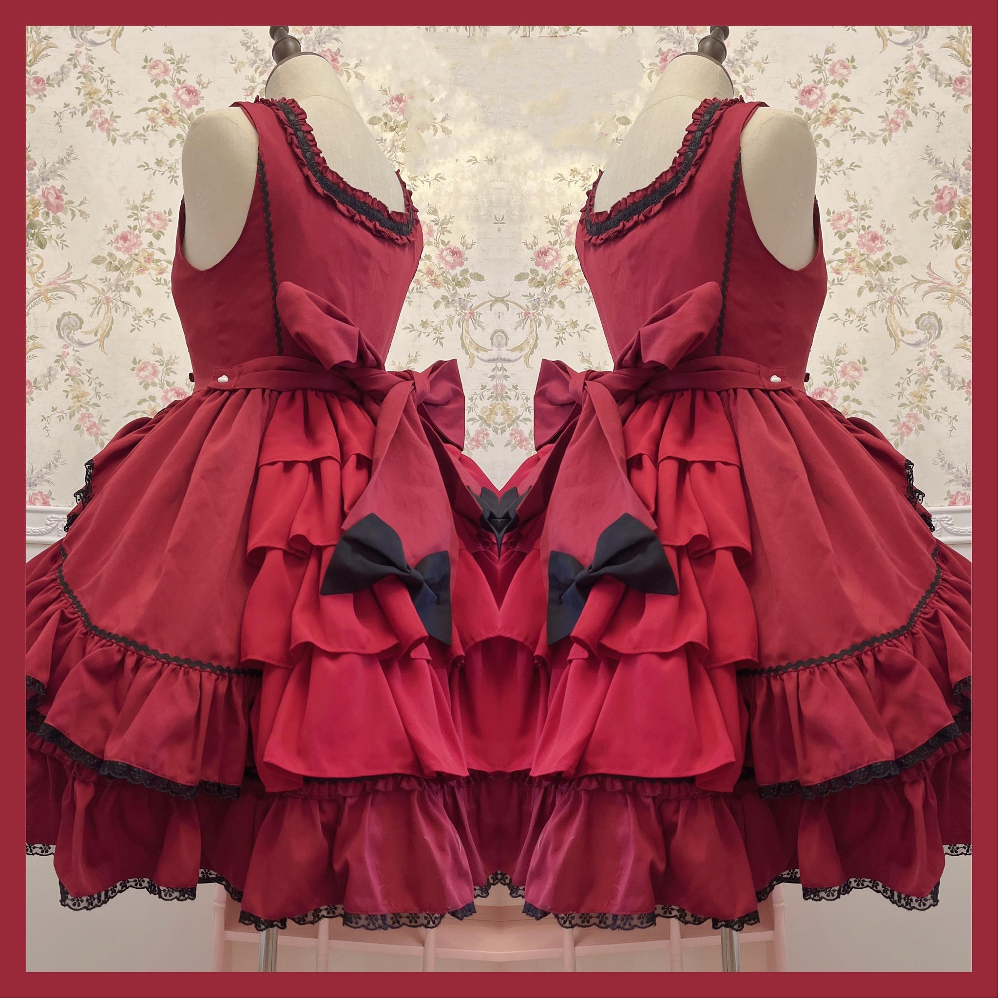 Black Lolita Doll OP/JSK with Adjustable Elasticity - image 16