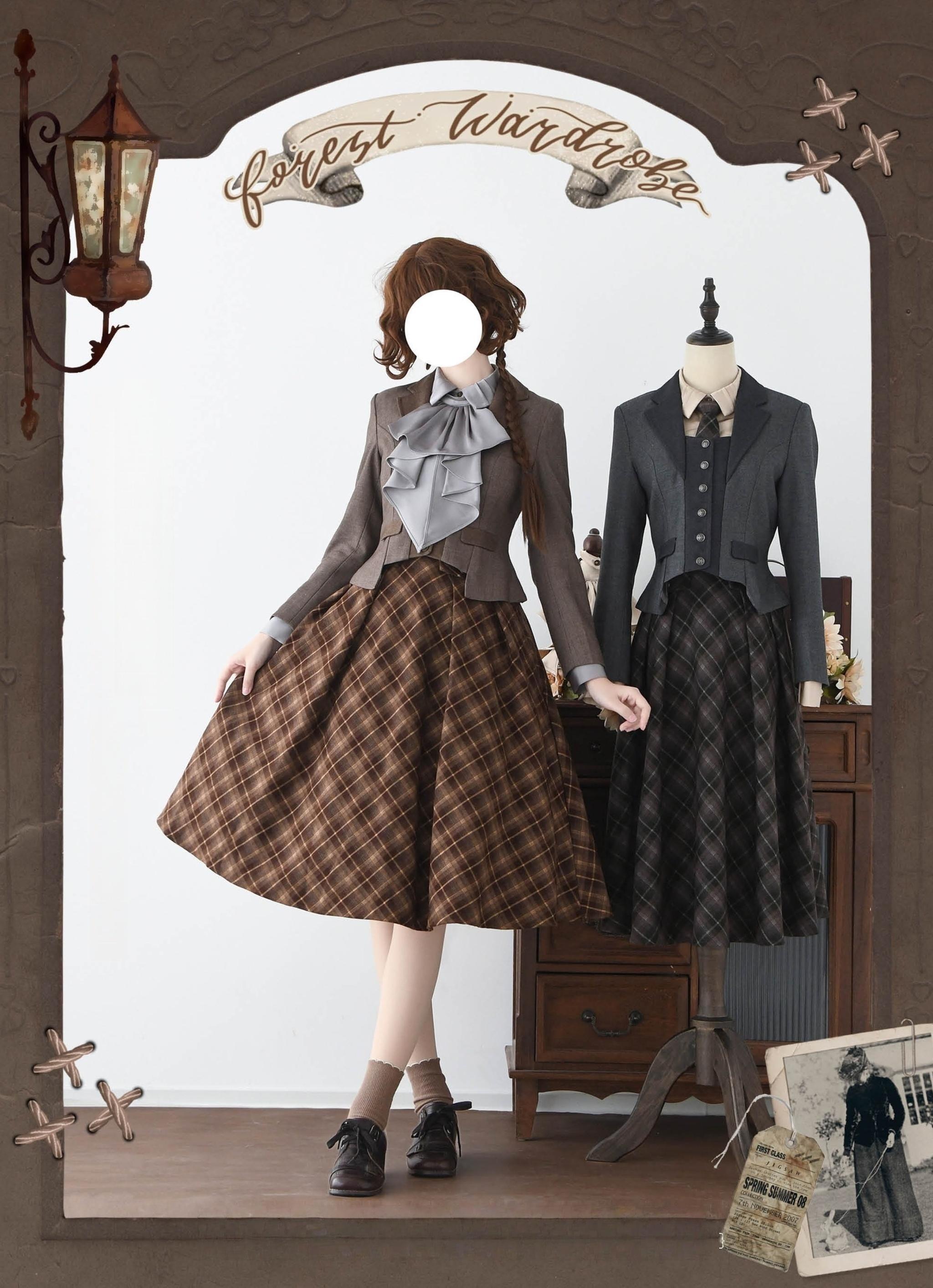Forest Dew - Elegant Lolita Slim-Fit Shirt with Detachable Jabot - image 12
