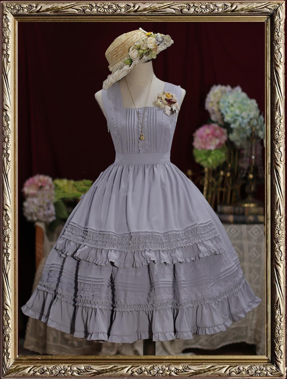 Nocturne Reminiscence - Elegant Lolita JSK Dress Multi-Wear Apron Dress Set - image 28