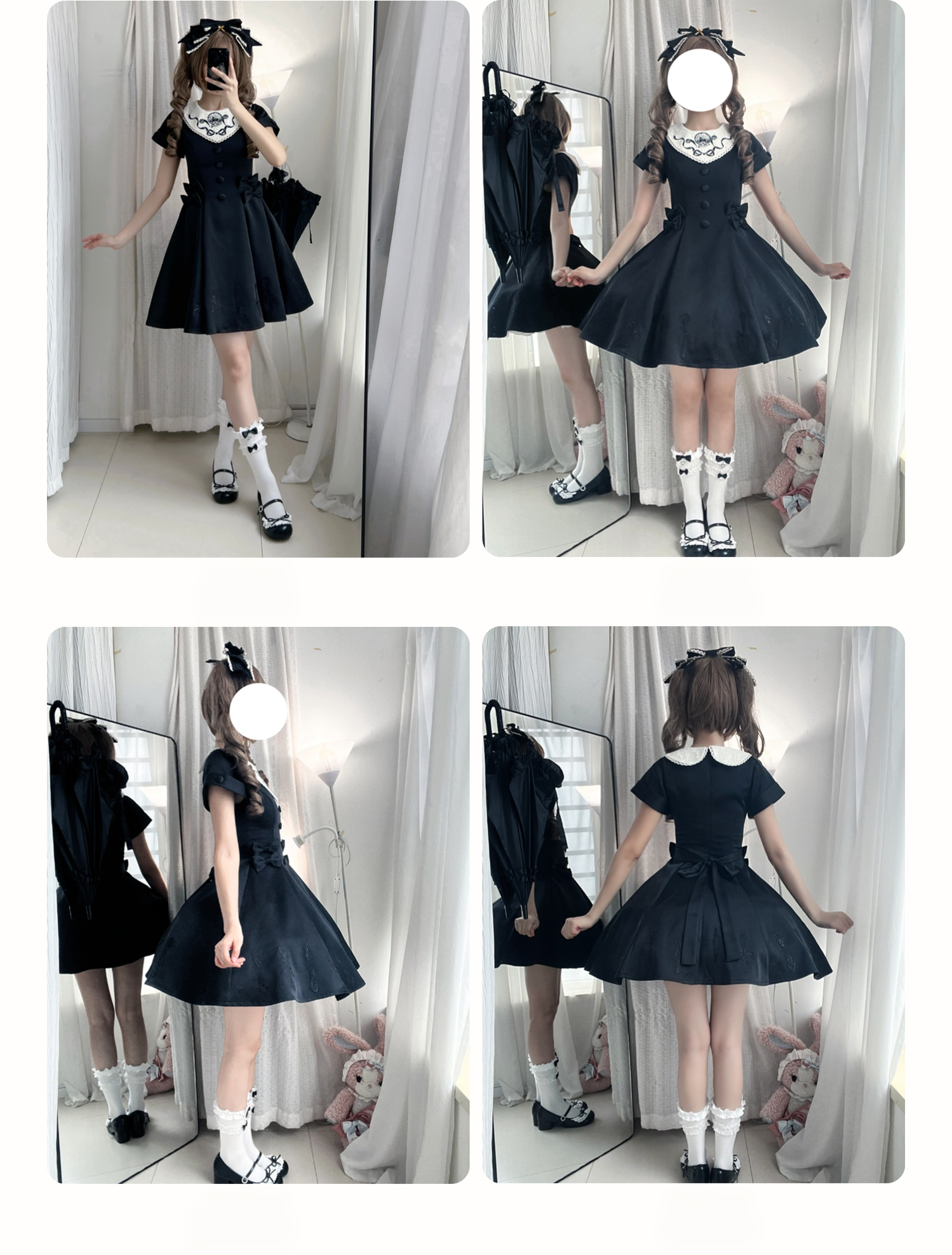 Silent Dinner - Gothic Cutlery Embroidery Lolita OP — source image 12