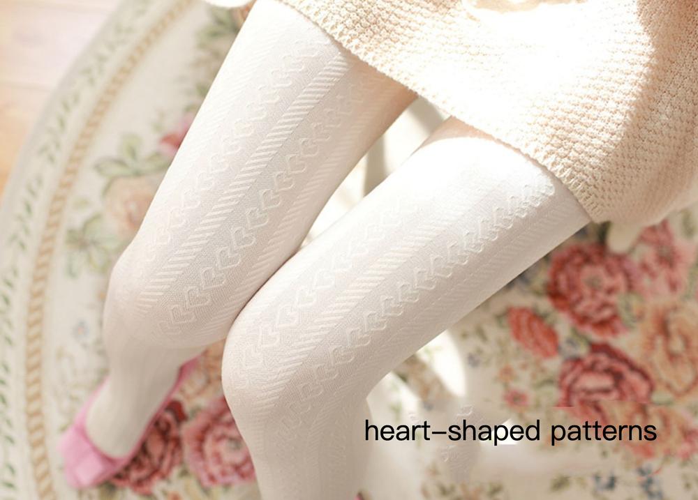 Jacquard Heart Stripes Black White Panty-hose - image 6
