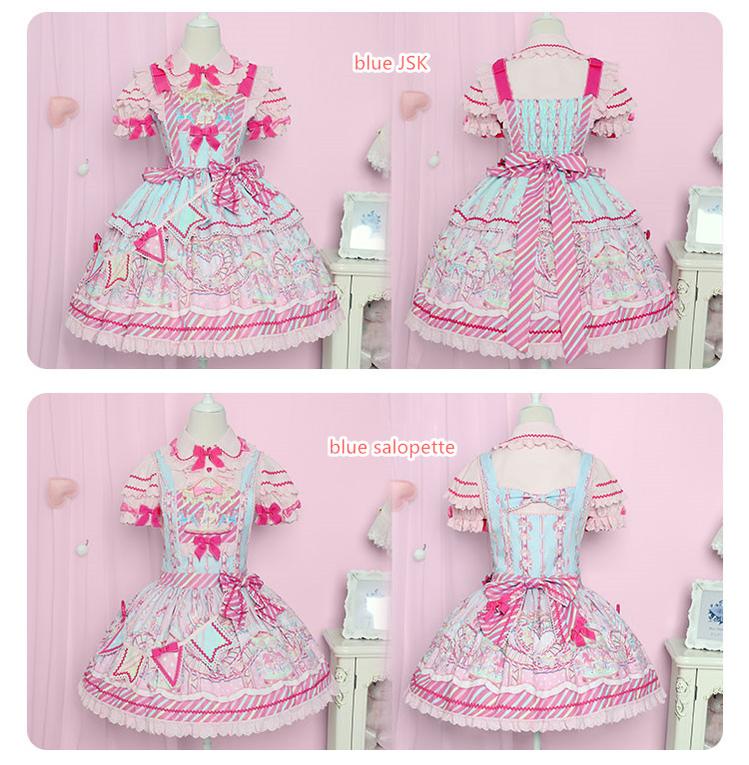 Candy Park Sweet Lolita Print Jumper Dress and Accessories - image 29