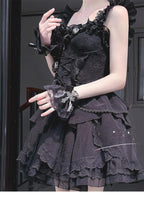 Gothic Lolita Cuffs with Cross Black and White Hand Sleeve - image 3