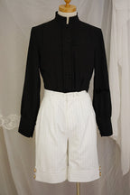 La Pomme Striped Middle-Length Ouji Shorts - image 1