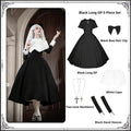 Nihil - Gothic Nun Lolita OP Dress, Irregular Hem Cape and Accessories - image 59