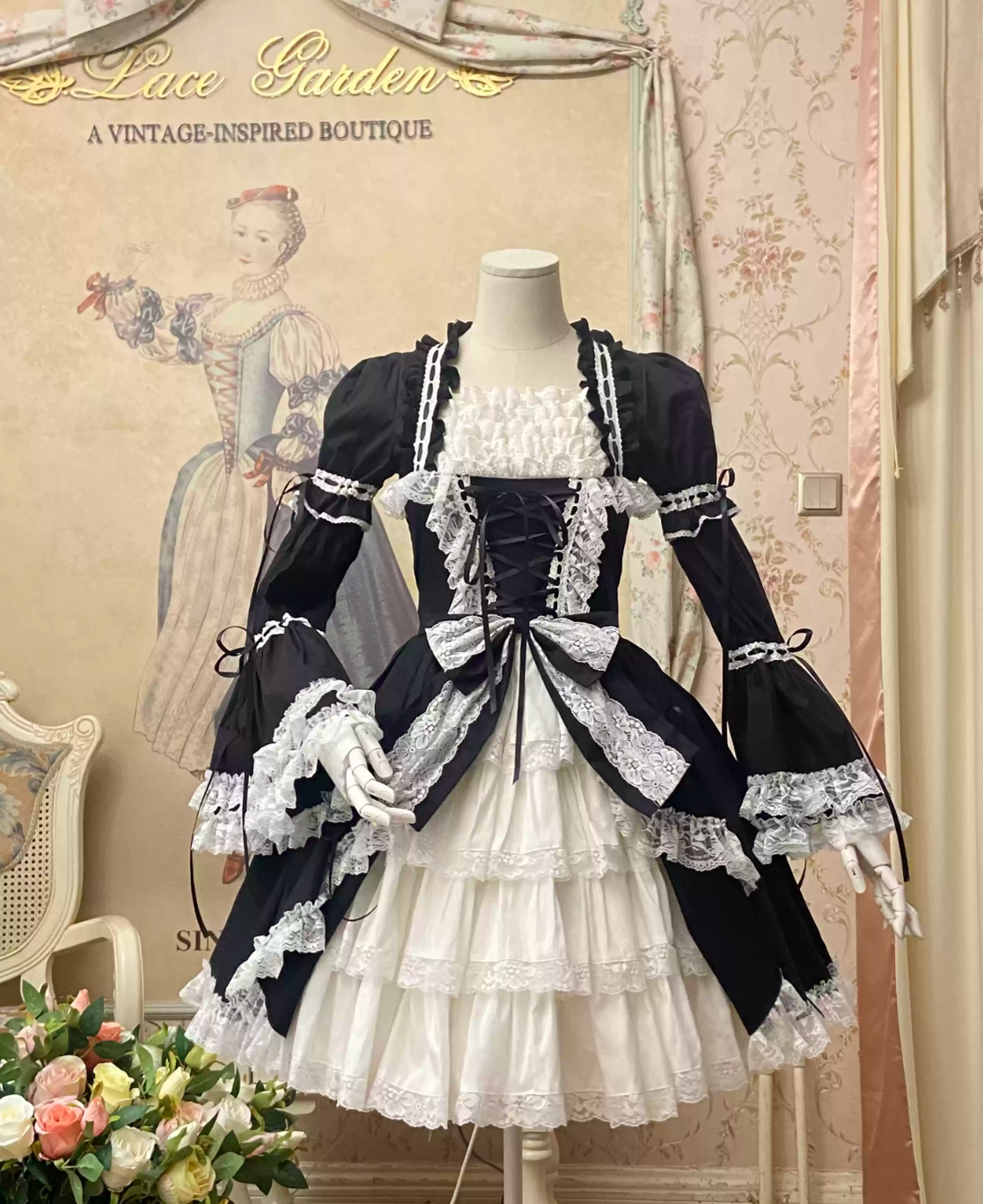 Miss Rella - Old School Lolita OP Dress, Front Opening - image 11