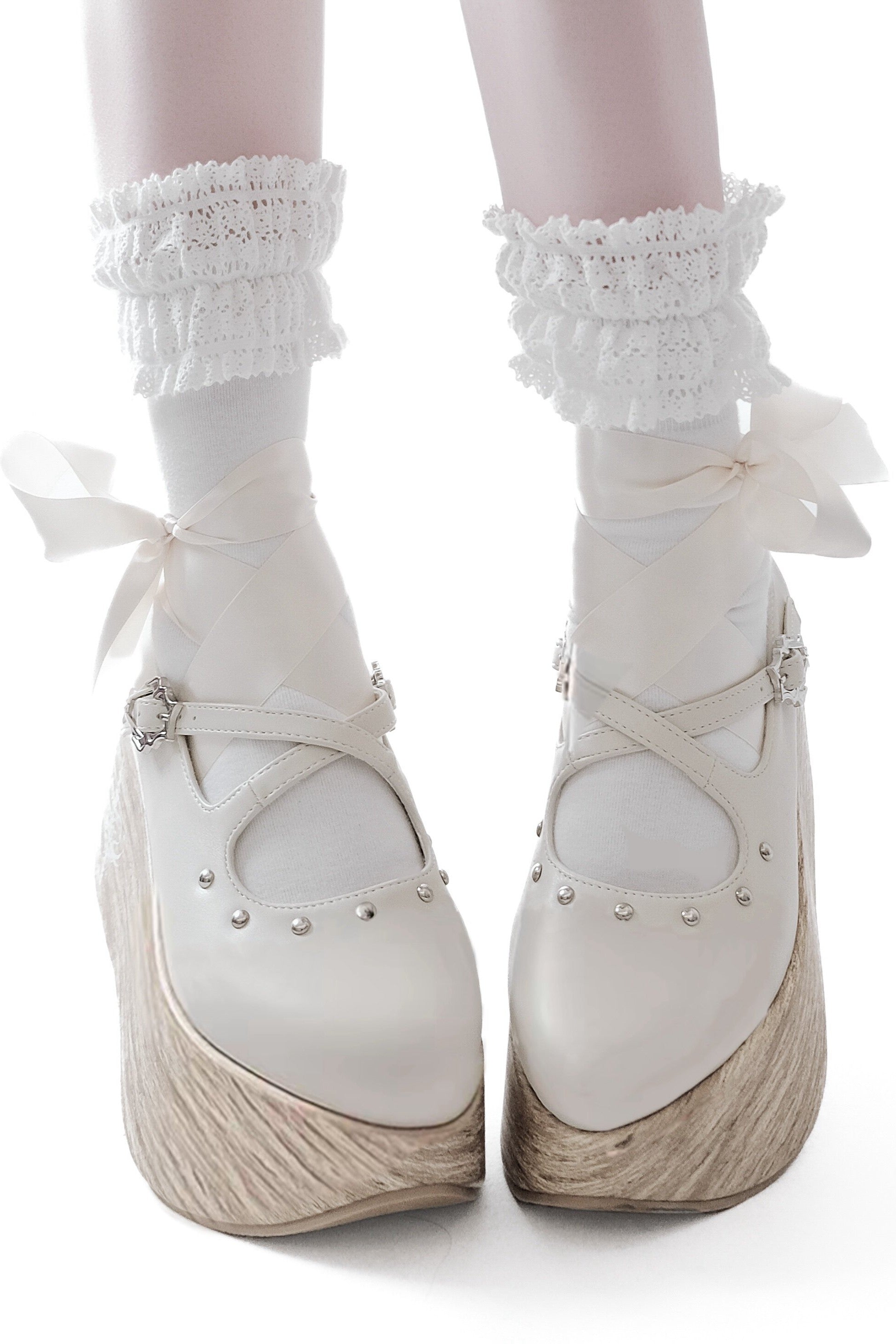 Puppet Lullaby - Gothic Cross Rocking Horse Platform Shoes - image 4