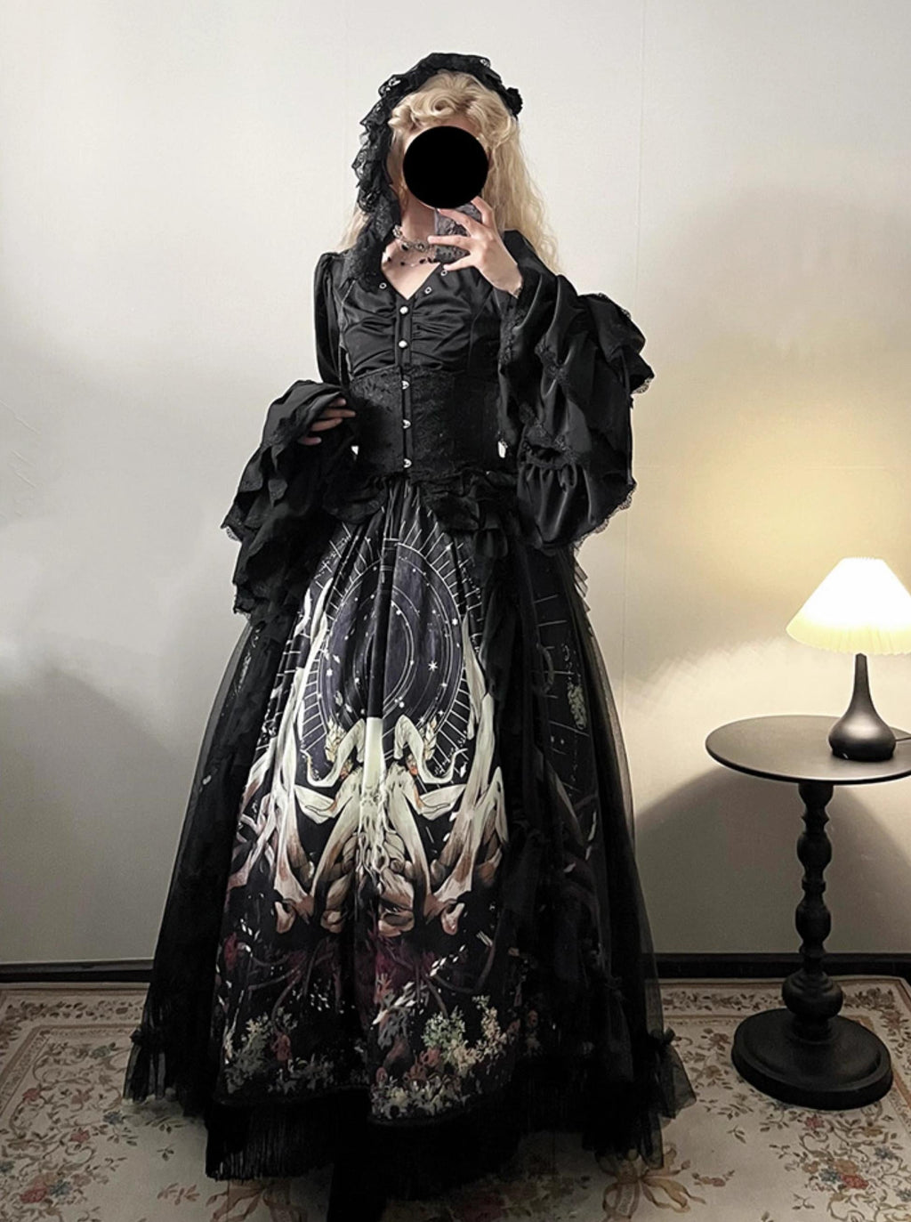 Reborn Ancient God Gothic Lolita Shirt and Skirt Set - image 7