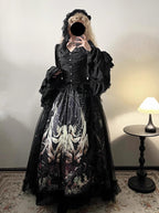 Reborn Ancient God Gothic Lolita Shirt and Skirt Set - image 7