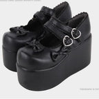 Angelic Imprint - Punk Lolita Shoes High Platform Shoes with Bow - image 3