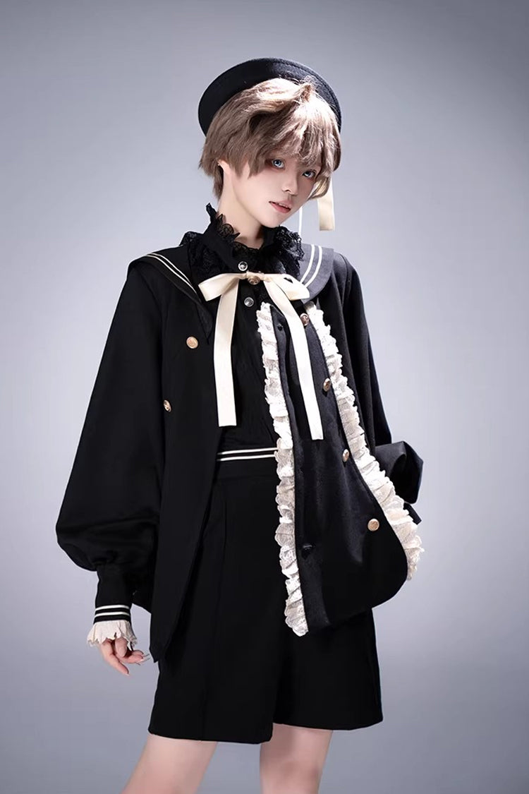 City of Mist - Gothic Ouji Coat & Shorts Set - image 3